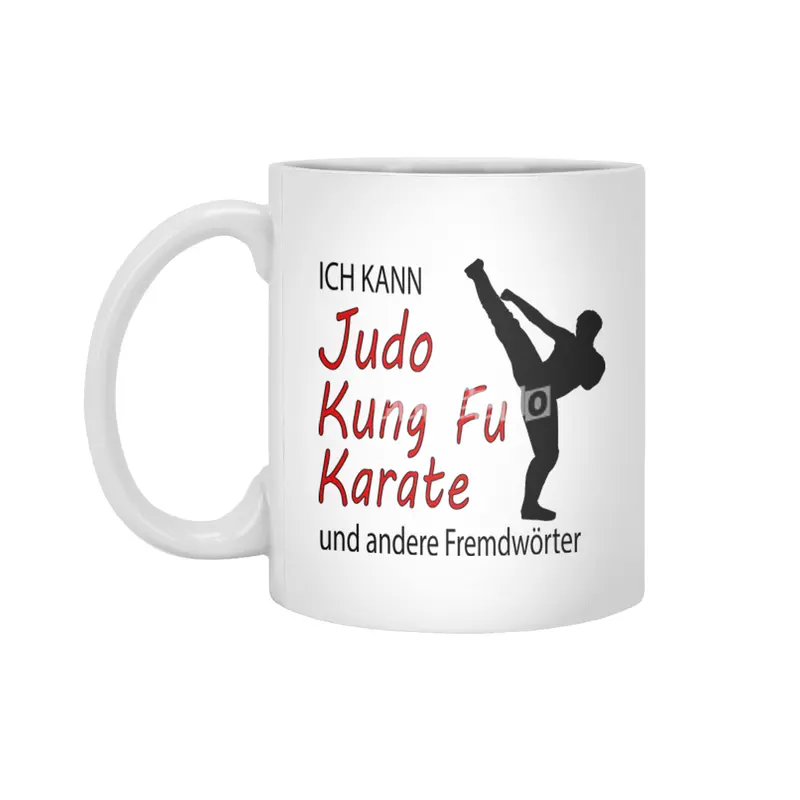 Funny Judo Kung Fu Card Martial Arts Gift Beyaz Kupa