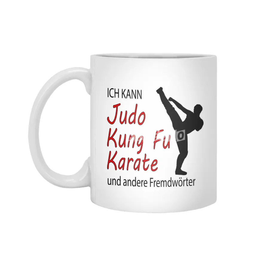 Funny Judo Kung Fu Card Martial Arts Gift Beyaz Kupa