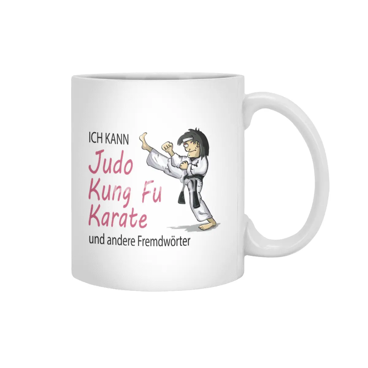 Funny Judo Kung Fu Card Martial Arts Gift Beyaz Kupa