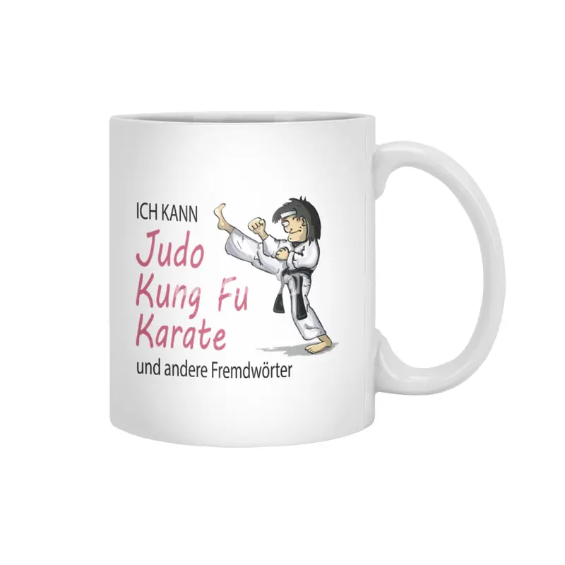 Funny Judo Kung Fu Card Martial Arts Gift Beyaz Kupa