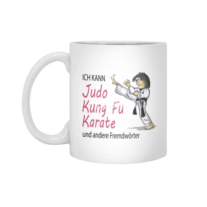 Funny Judo Kung Fu Card Martial Arts Gift Beyaz Kupa