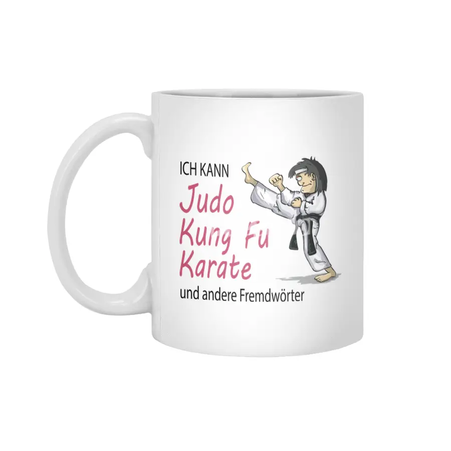 Funny Judo Kung Fu Card Martial Arts Gift Beyaz Kupa