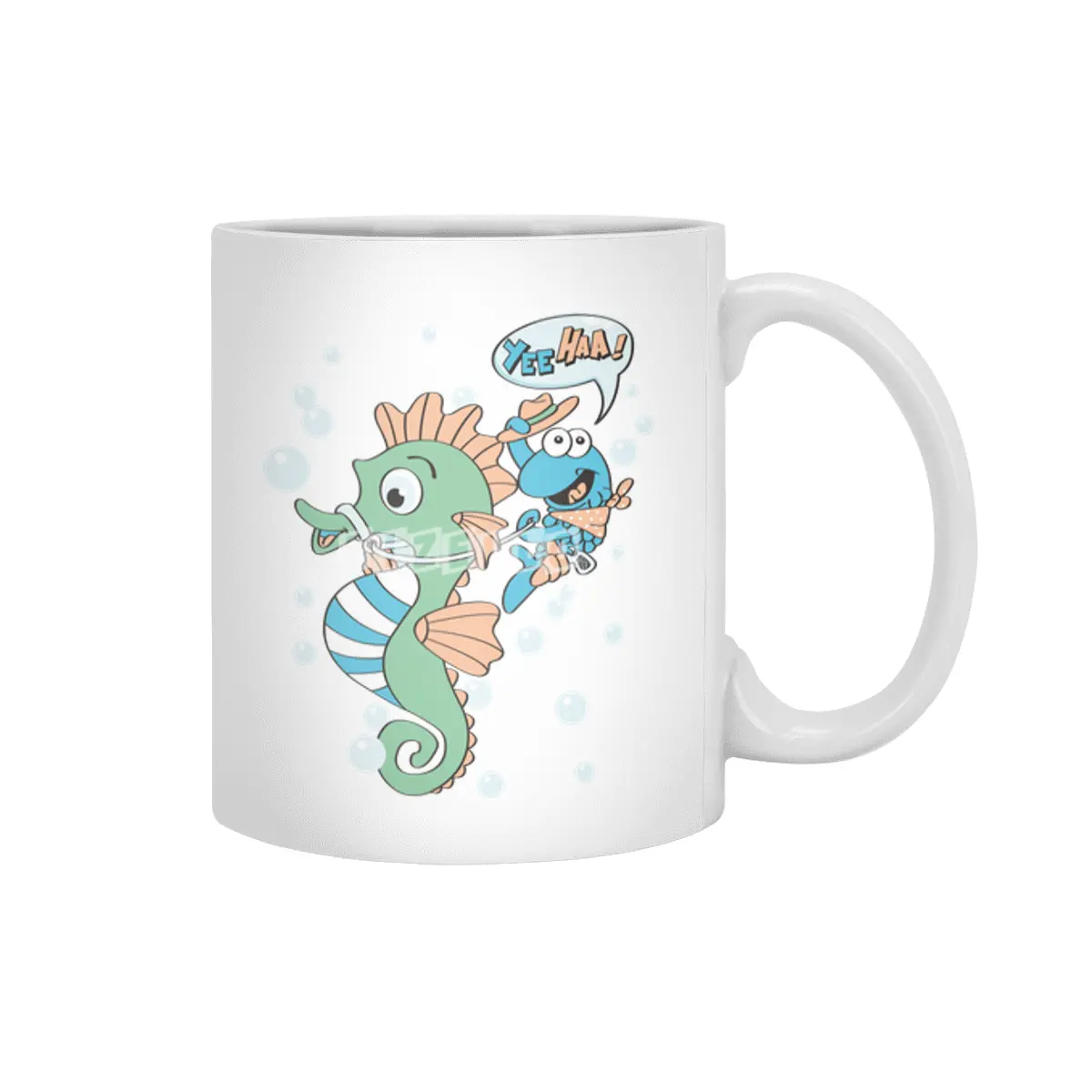 Funny Seahorse Kids Gift Birthday Beyaz Kupa