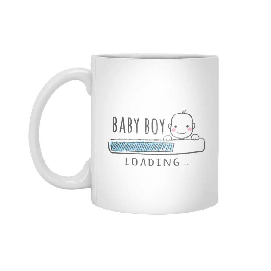 Gift For Pregnant Women. Baby Boy Young Mother Beyaz Kupa