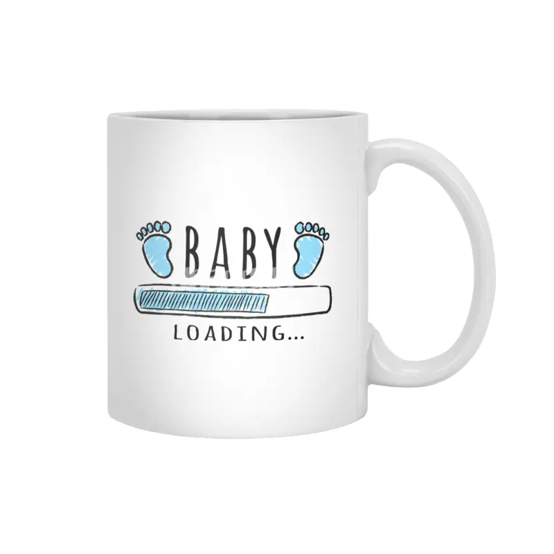 Gift For Pregnant Women. Baby Boy Young Mother Beyaz Kupa