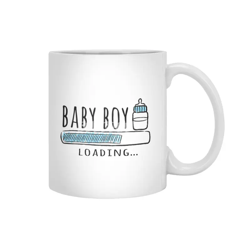 Gift For Pregnant Women. Baby Boy Young Mother Beyaz Kupa