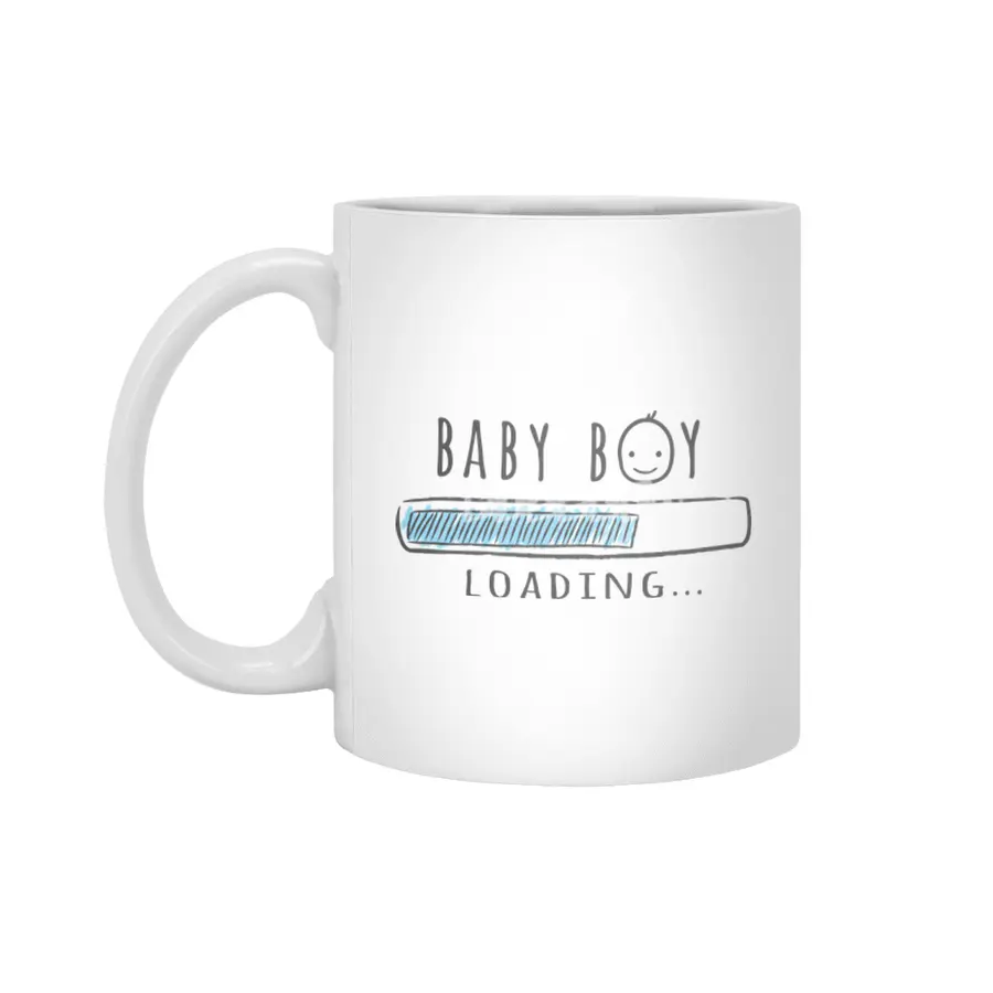 Gift For Pregnant Women. Baby Boy Young Mother Beyaz Kupa