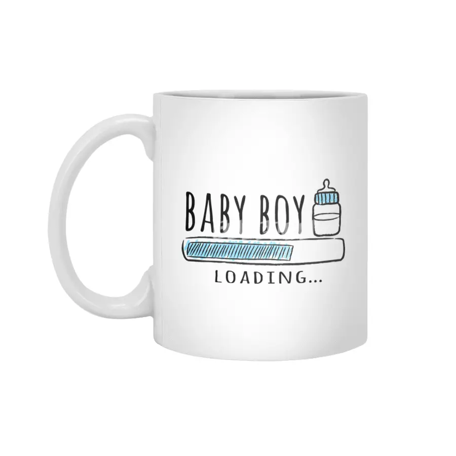 Gift For Pregnant Women. Baby Boy Young Mother Beyaz Kupa