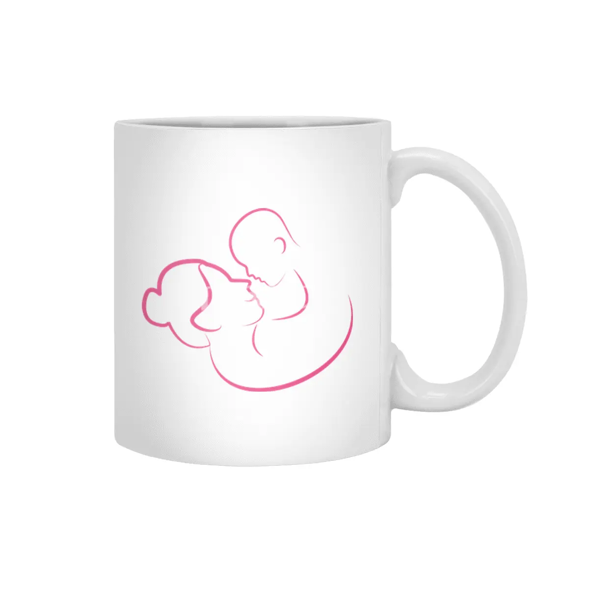 Gift For Pregnant Women. Baby Boy Young Mother Beyaz Kupa