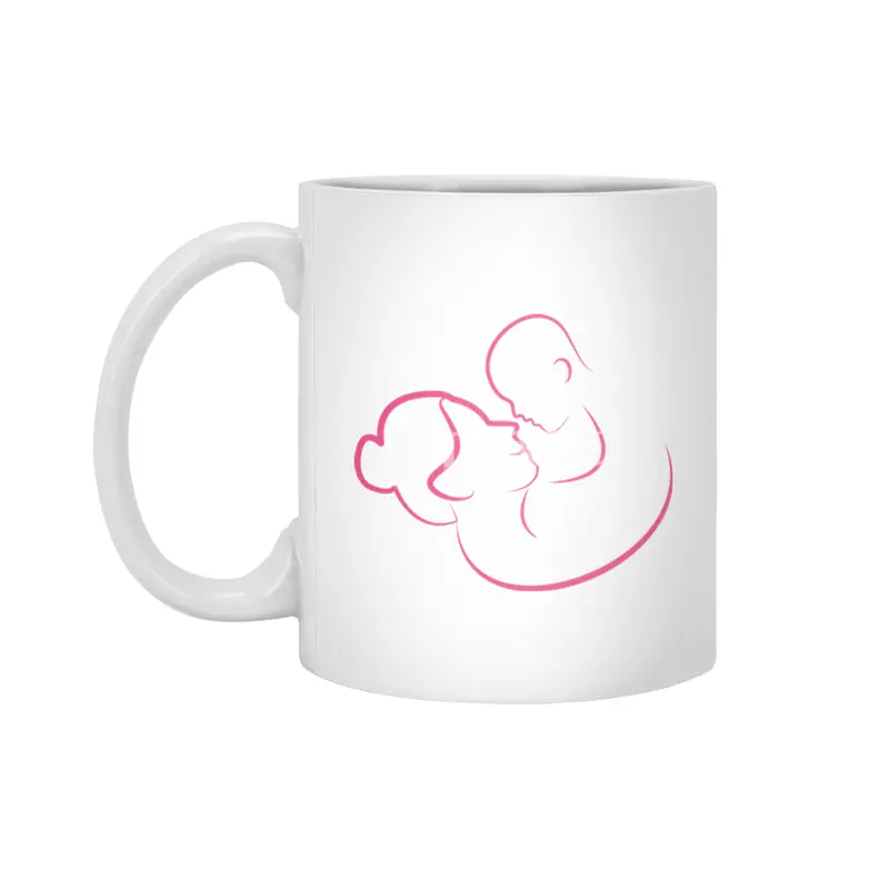 Gift For Pregnant Women. Baby Boy Young Mother Beyaz Kupa