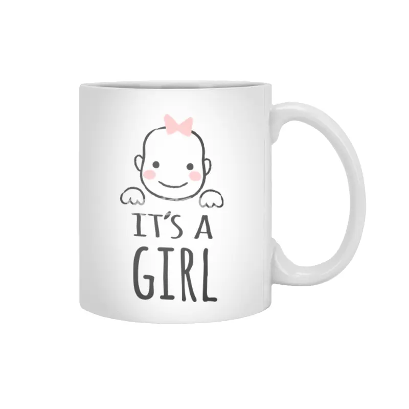 Gift For Pregnant Women. Baby Girl Girl Mother Beyaz Kupa