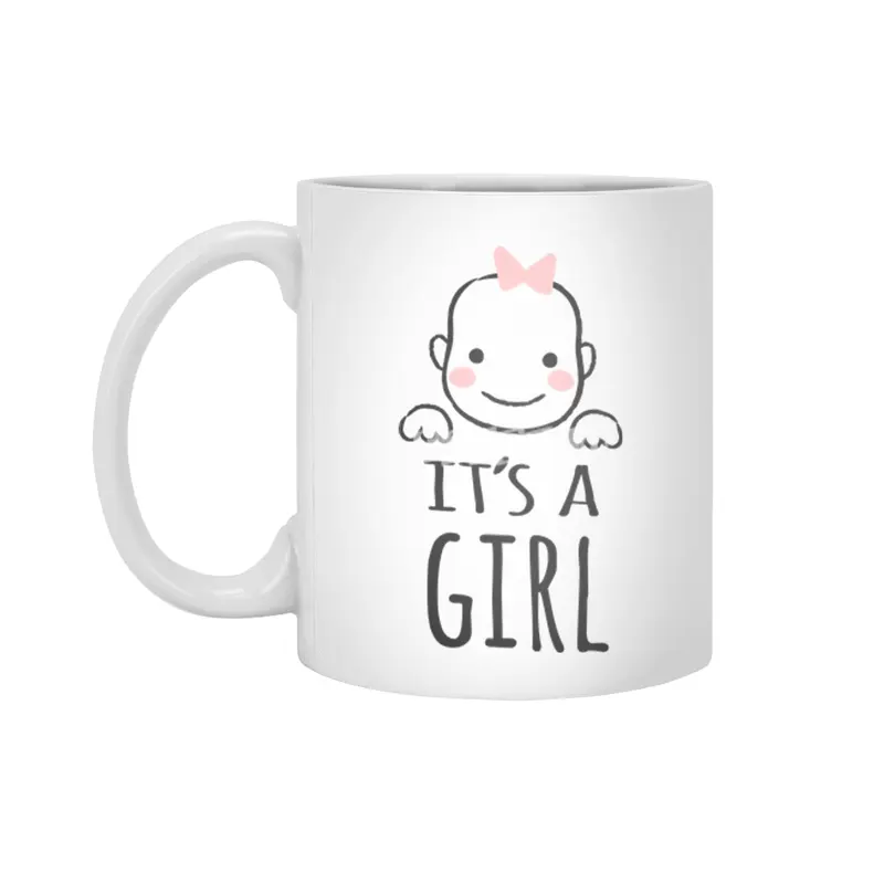 Gift For Pregnant Women. Baby Girl Girl Mother Beyaz Kupa