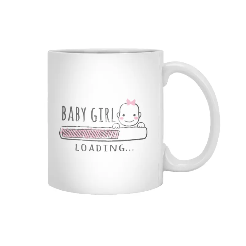 Gift For Pregnant Women. Baby Girl Girl Mother Beyaz Kupa