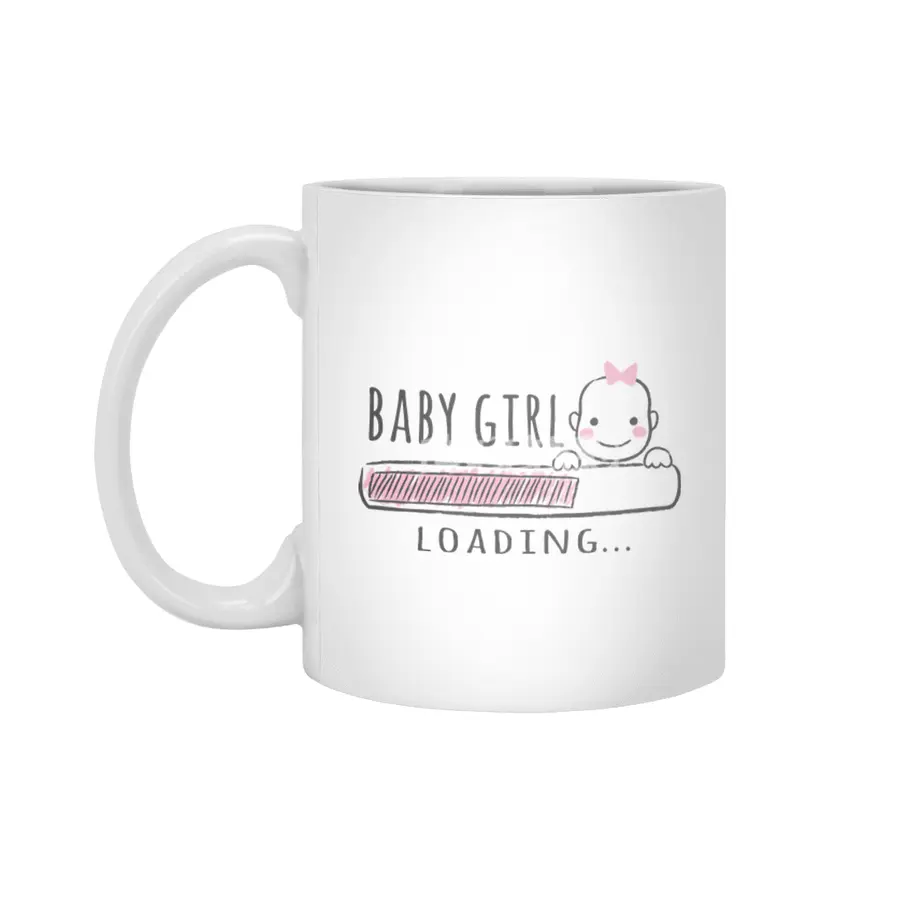 Gift For Pregnant Women. Baby Girl Girl Mother Beyaz Kupa