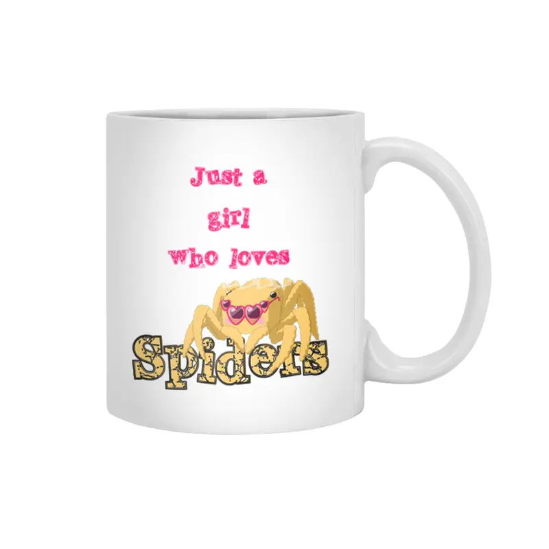 Girl Loves Spiders! Tarantula Gift For Women Beyaz Kupa