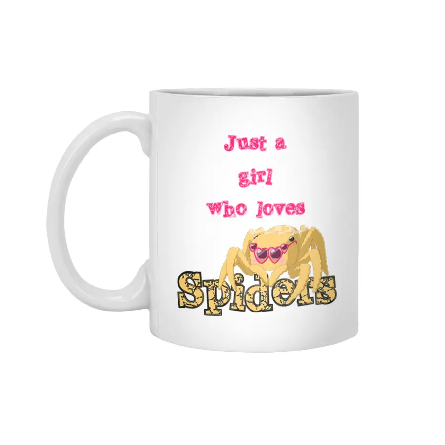 Girl Loves Spiders! Tarantula Gift For Women Beyaz Kupa