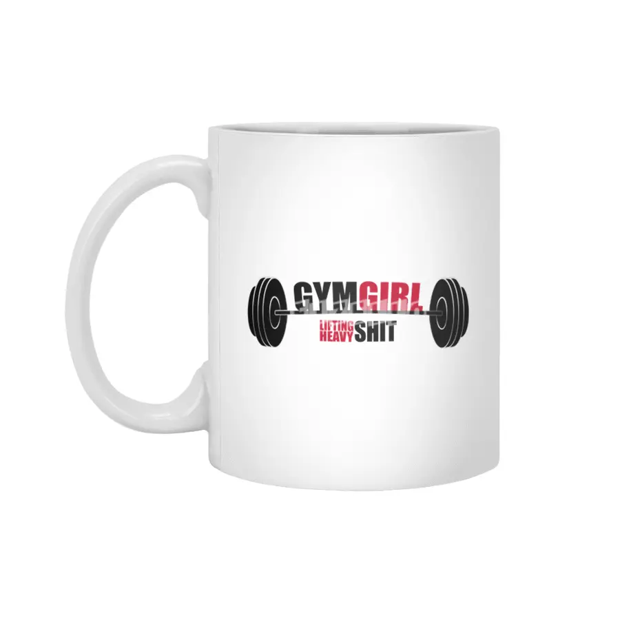 Gym Fitness Girl Bodybuilding Training Workout Beyaz Kupa