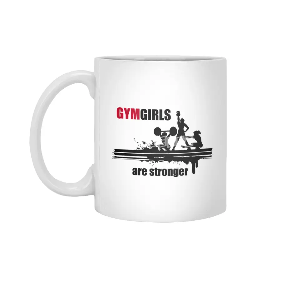 Gym Fitness Girl Trainer Sport Training Workout Beyaz Kupa