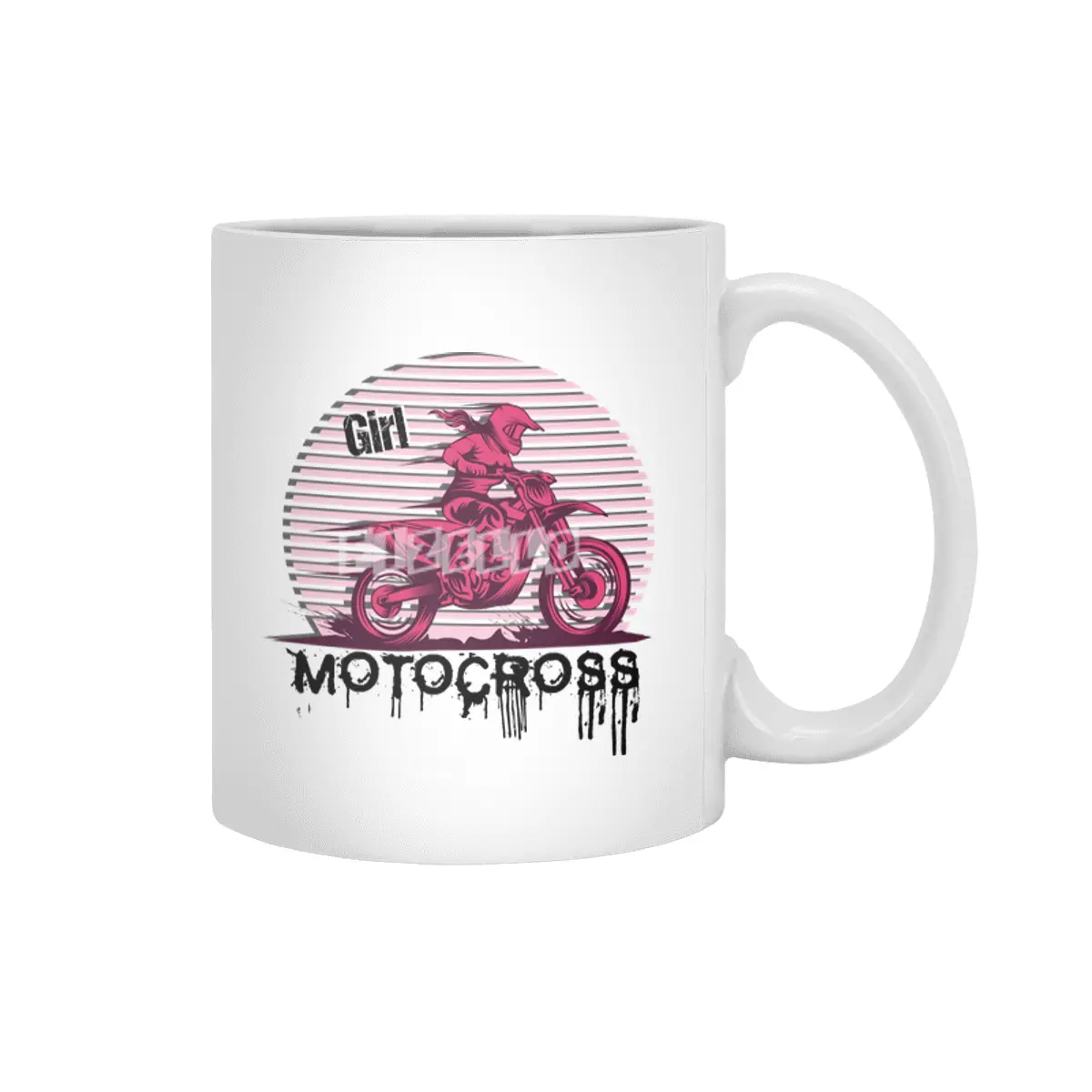 Motocross Enduro Motorcycle Girl Women Gift Beyaz Kupa