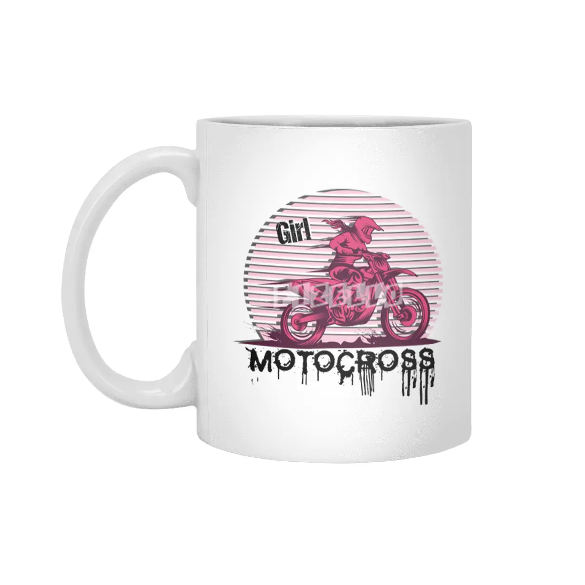 Motocross Enduro Motorcycle Girl Women Gift Beyaz Kupa