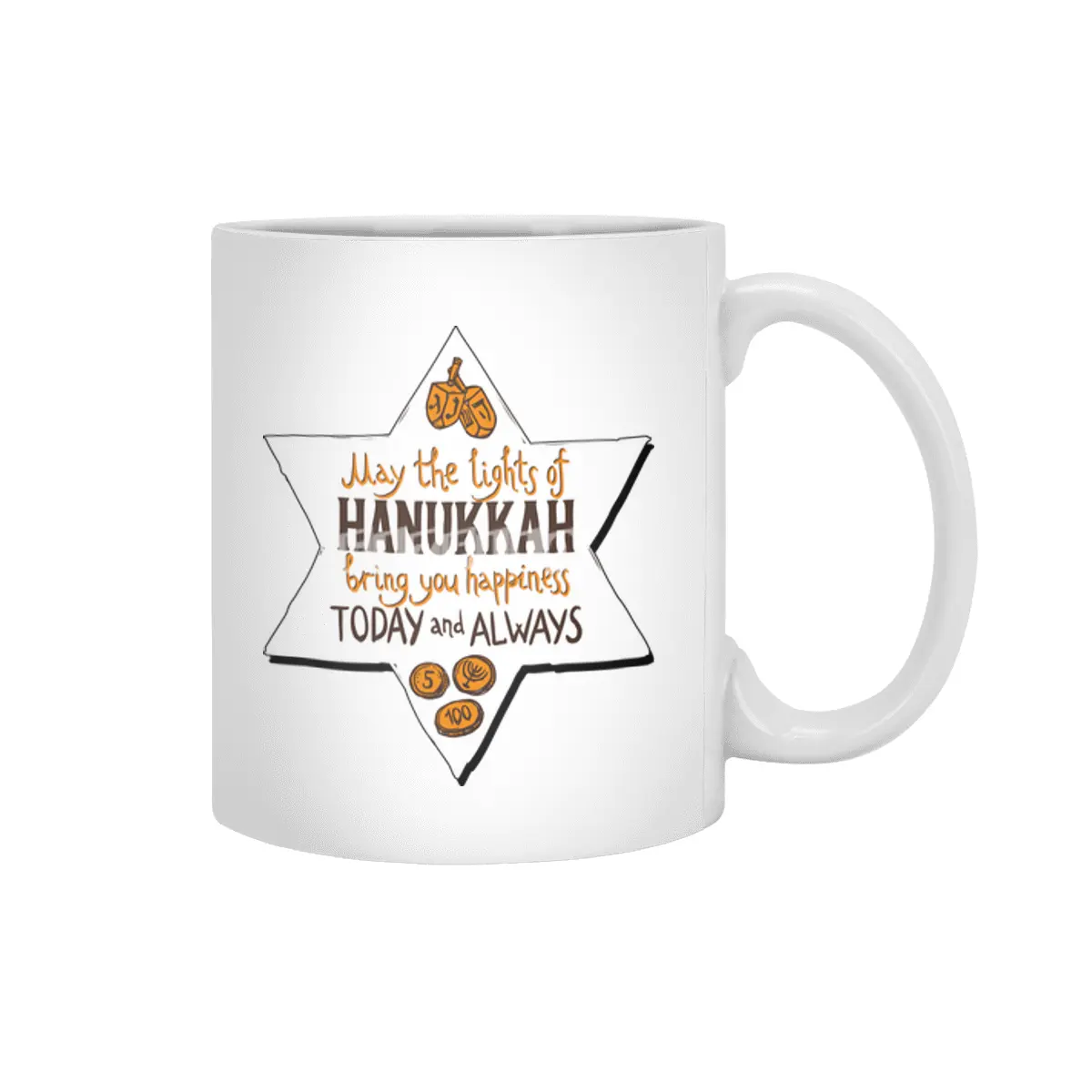 Nice Hanukkah, Hanukka, Lichterfest Jude Gift Beyaz Kupa