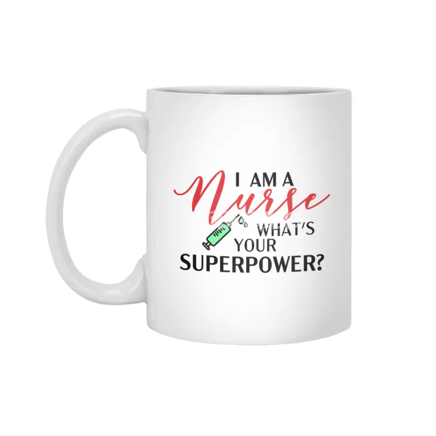 Nurse funny quote gift birthday christmas saying Beyaz Kupa