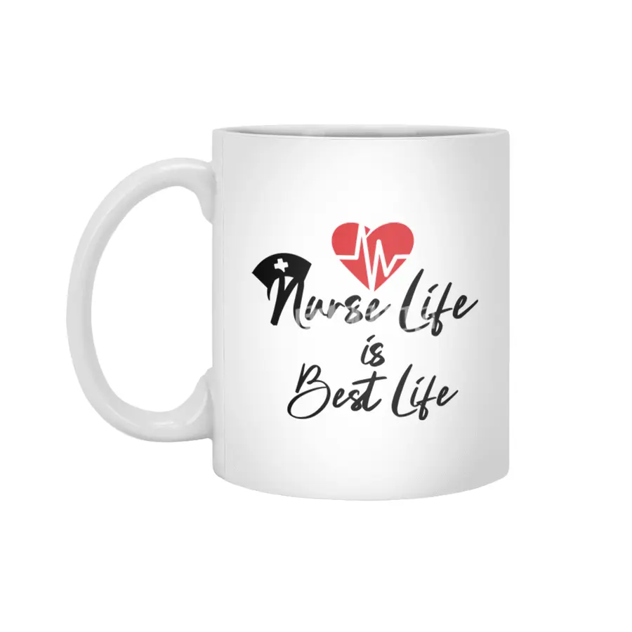 Nurse funny quote gift birthday christmas saying Beyaz Kupa