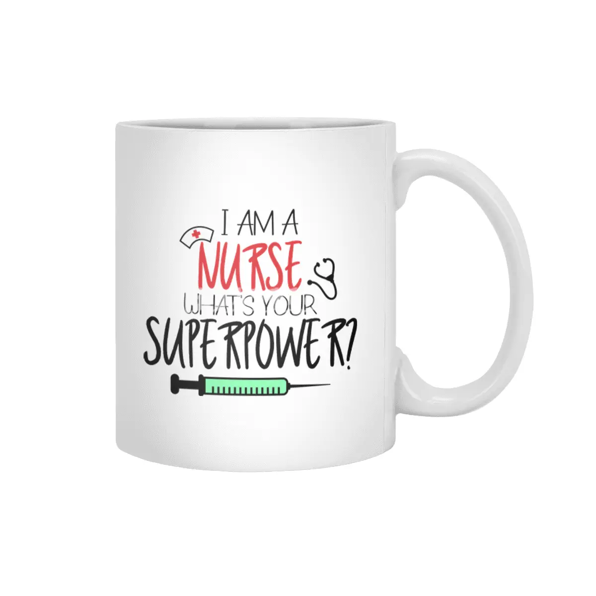 Nurse funny quote gift birthday christmas saying Beyaz Kupa