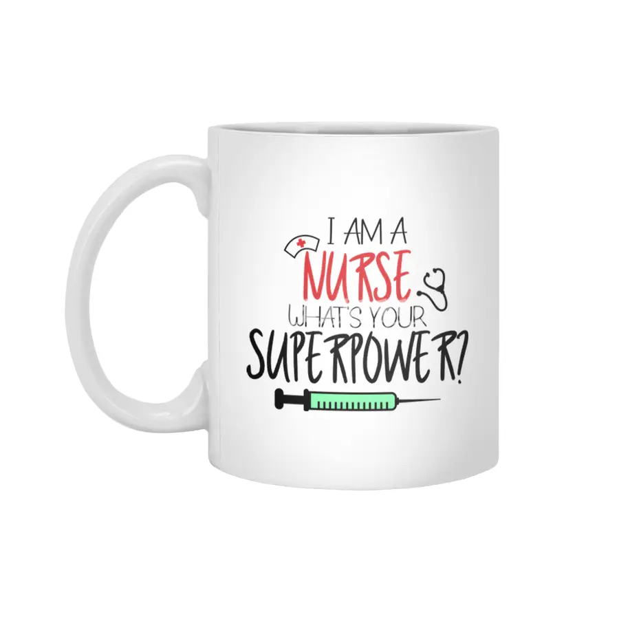 Nurse funny quote gift birthday christmas saying Beyaz Kupa