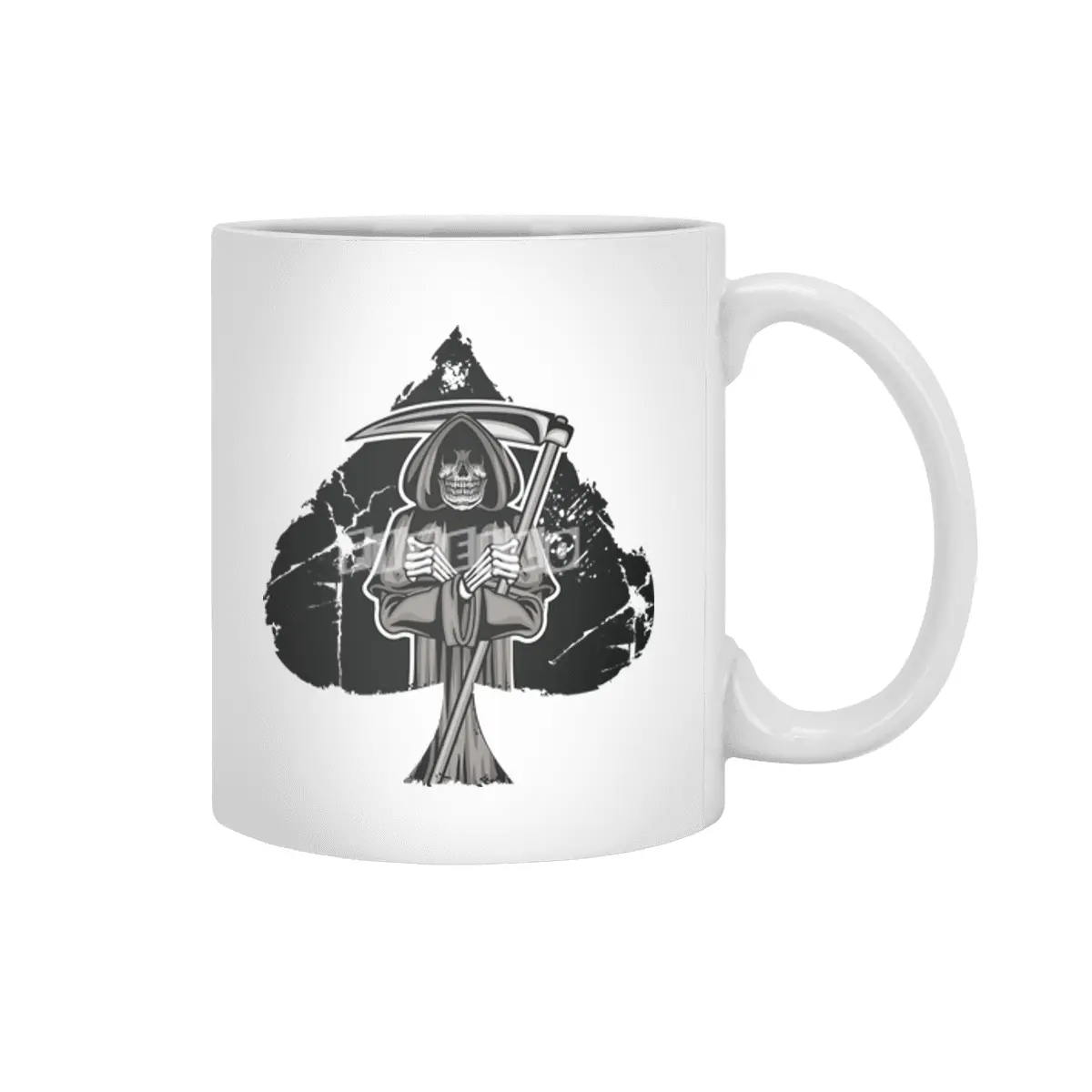 Poker Ace Of Spades Skull Las Vegas Gift Beyaz Kupa