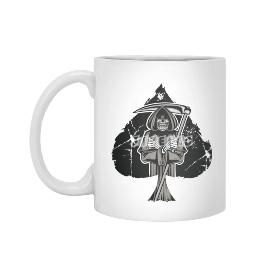 Poker Ace Of Spades Skull Las Vegas Gift Beyaz Kupa