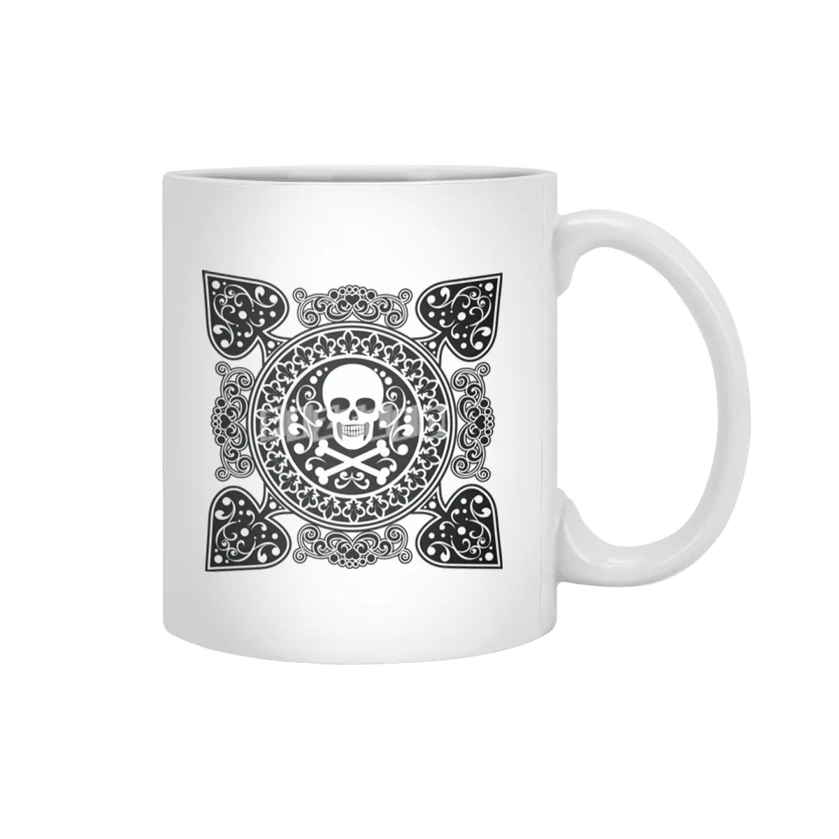 Poker Ace Of Spades Skull Las Vegas Gift Beyaz Kupa
