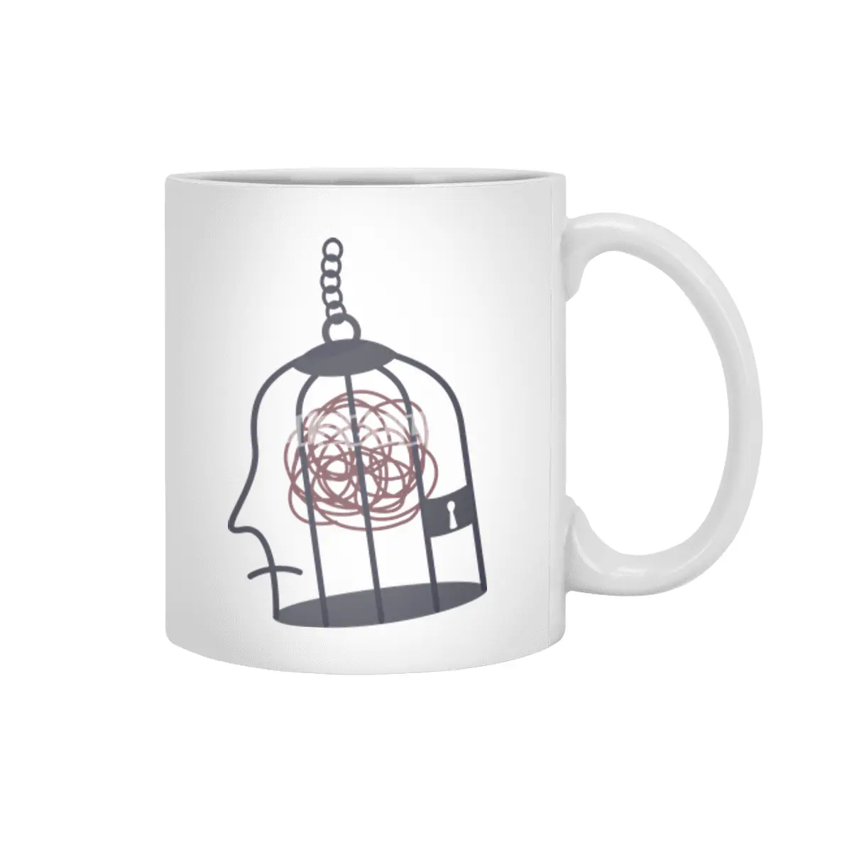 Psychology, Crazy Art, Mental Attitudes Quote gift Beyaz Kupa