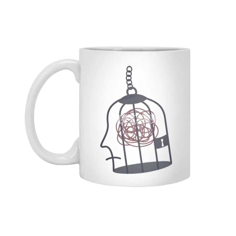 Psychology, Crazy Art, Mental Attitudes Quote gift Beyaz Kupa