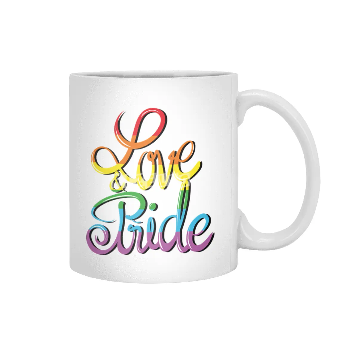 Rainbow Gay Lesbian Transgender Bisexual Love Beyaz Kupa