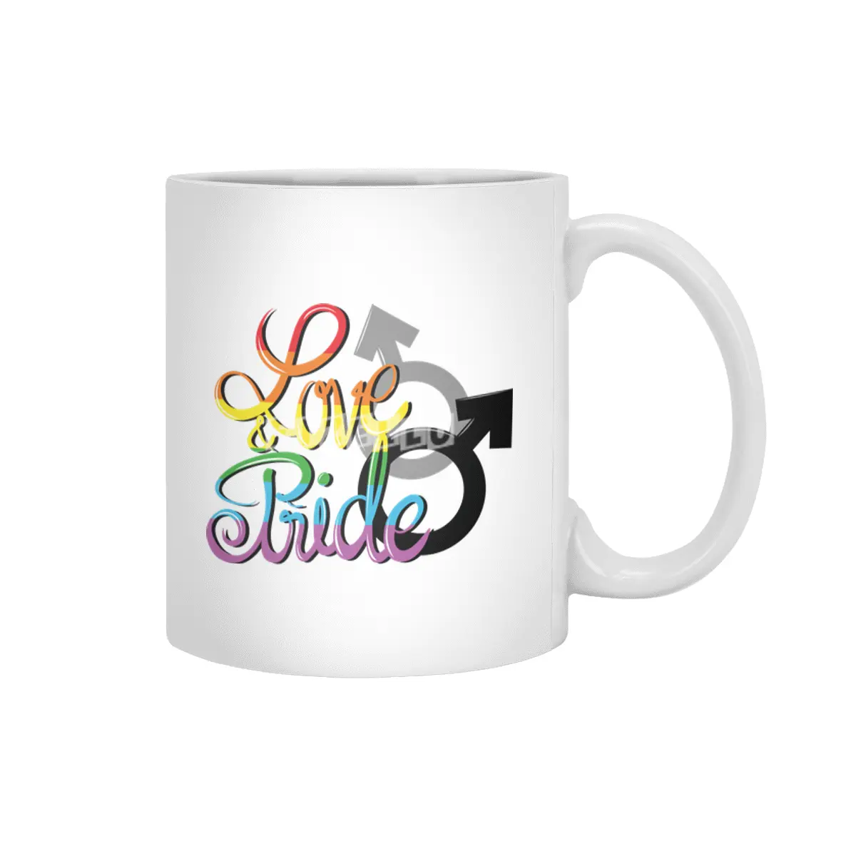 Rainbow Gay Lesbian Transgender Bisexual Love Beyaz Kupa