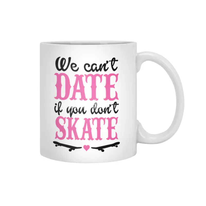 Skateboard Skater Girl Shirt Sk8er Skateboarder Beyaz Kupa