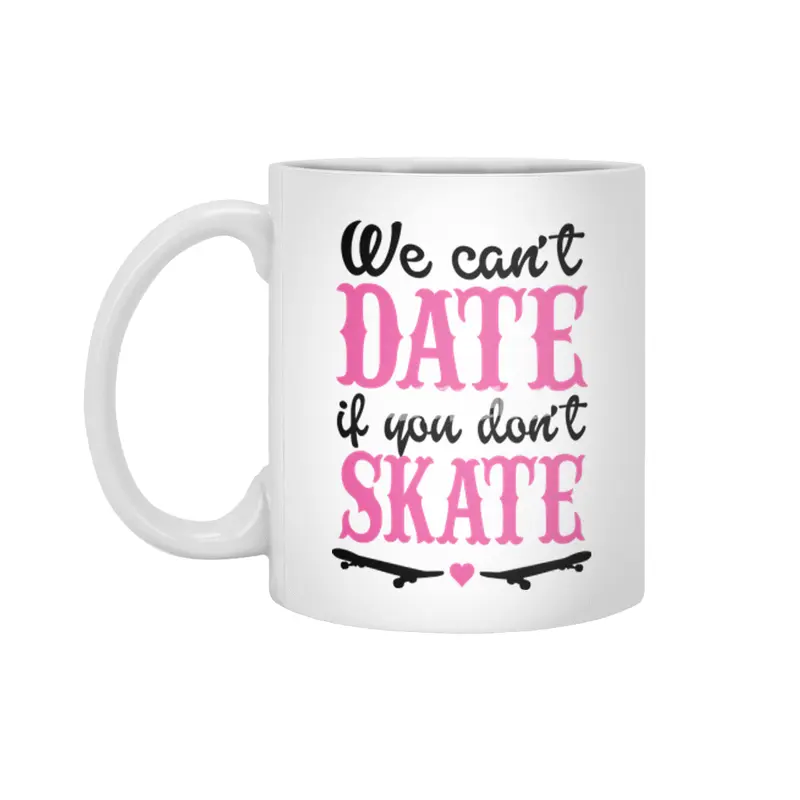 Skateboard Skater Girl Shirt Sk8er Skateboarder Beyaz Kupa