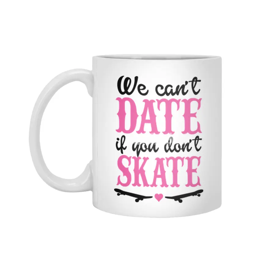 Skateboard Skater Girl Shirt Sk8er Skateboarder Beyaz Kupa