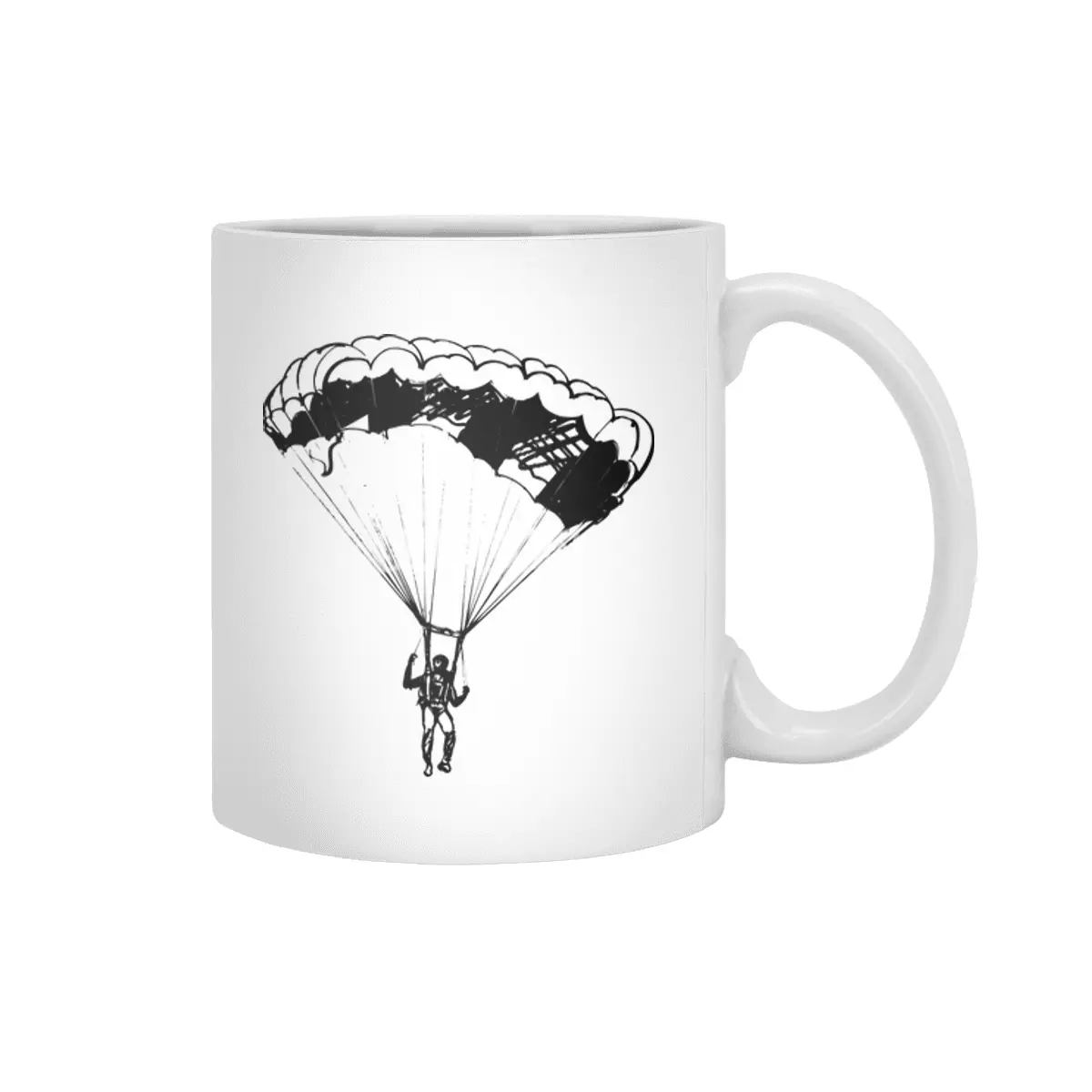 Skydiving, Skydive, Freefly, Parachute, Flying Beyaz Kupa