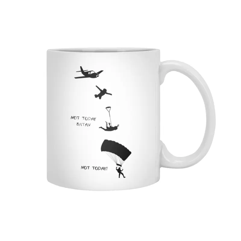 Skydiving, Skydive, Freefly, Parachute, Flying Beyaz Kupa