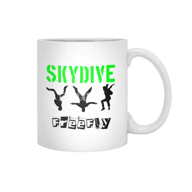 Skydiving, Skydive, Freefly, Parachute, Flying Beyaz Kupa