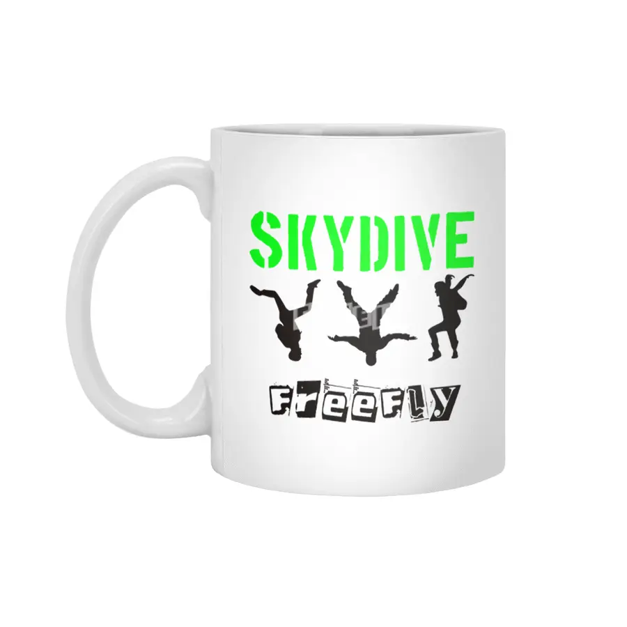 Skydiving, Skydive, Freefly, Parachute, Flying Beyaz Kupa