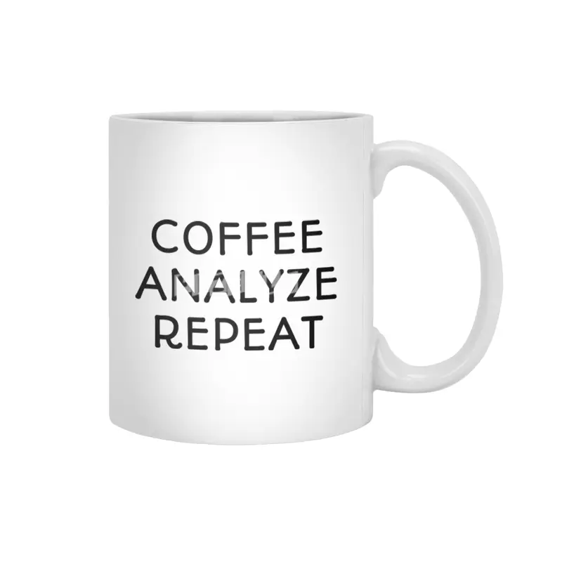 Coffee Analyze Repeat Beyaz Kupa
