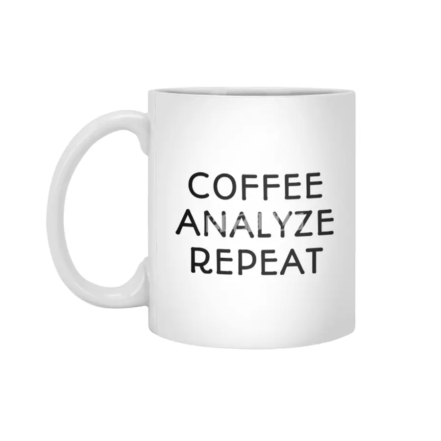 Coffee Analyze Repeat Beyaz Kupa
