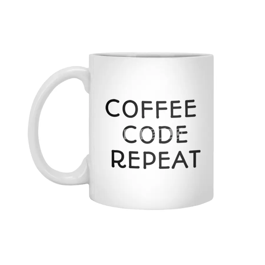 Coffee Code Repeat Beyaz Kupa