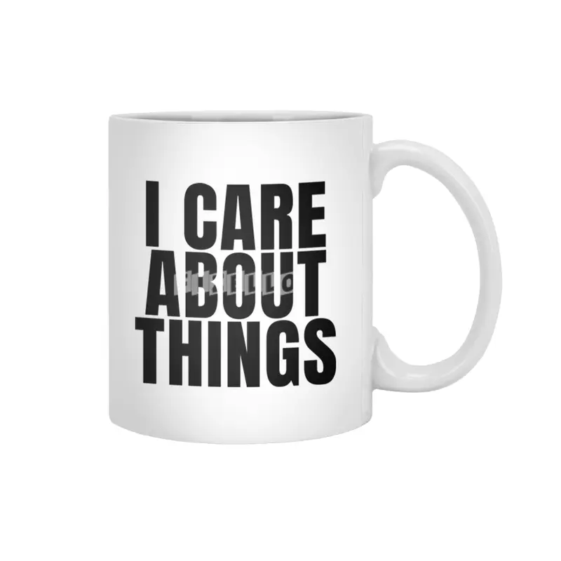 I care about things Beyaz Kupa