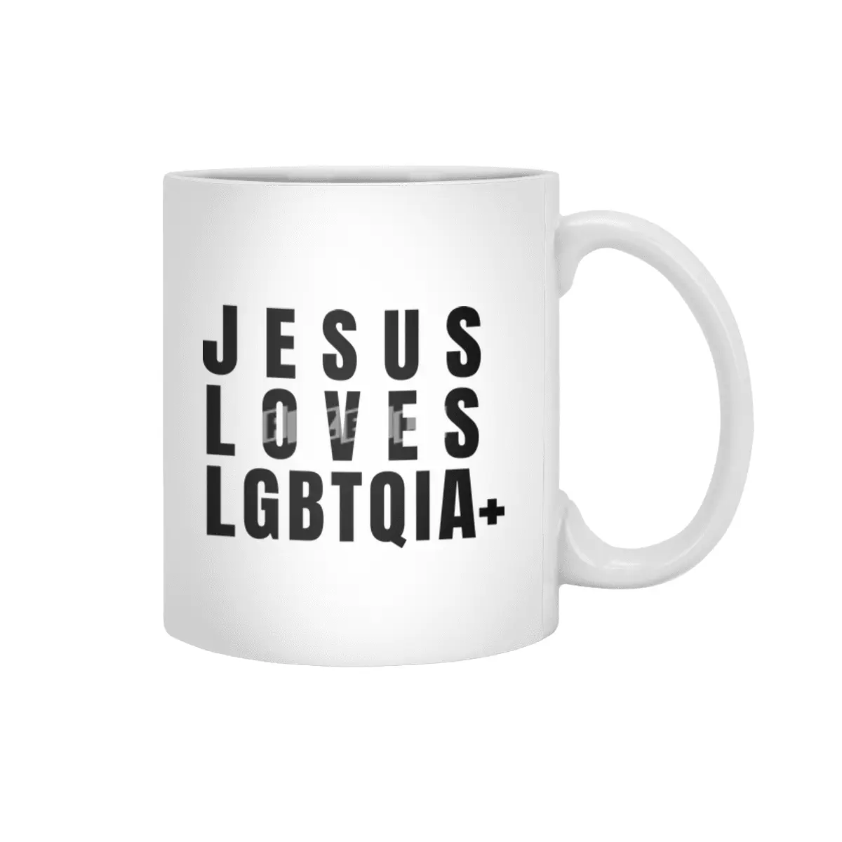 Jesus Loves LGBTQIA+ Beyaz Kupa