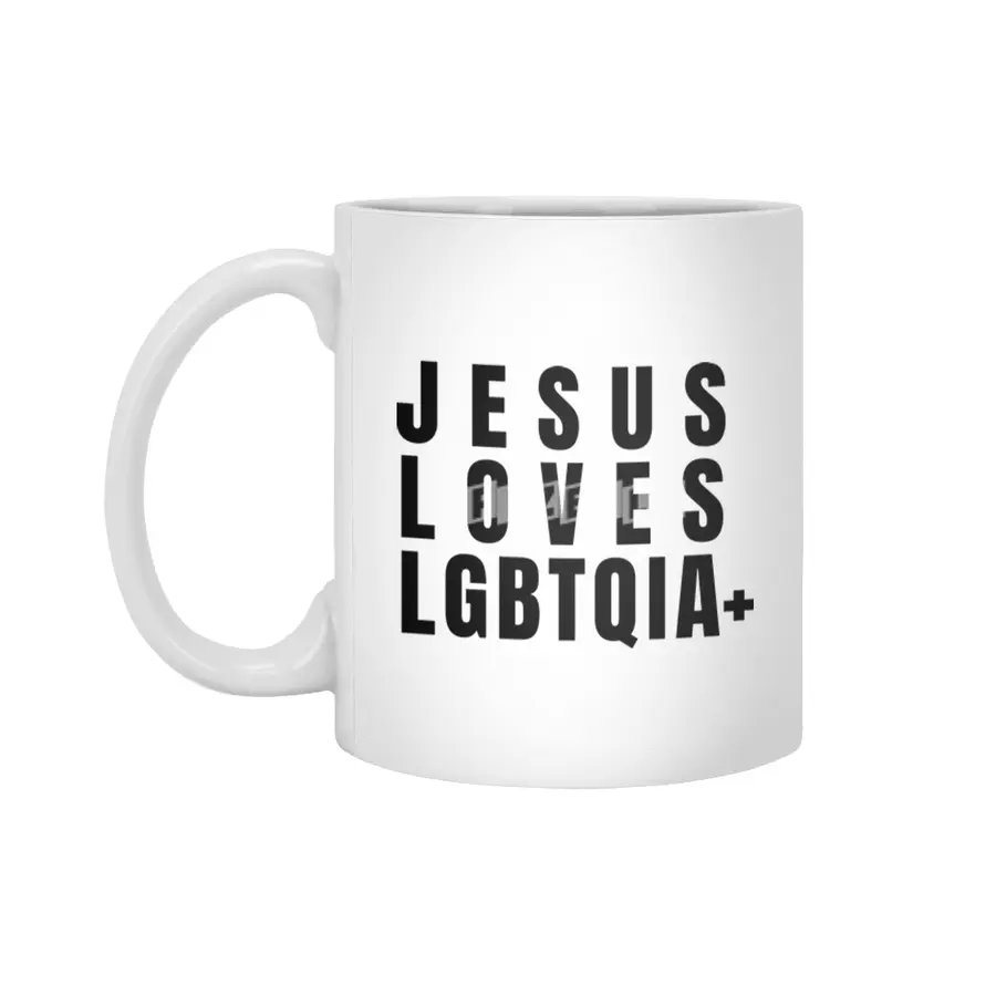 Jesus Loves LGBTQIA+ Beyaz Kupa