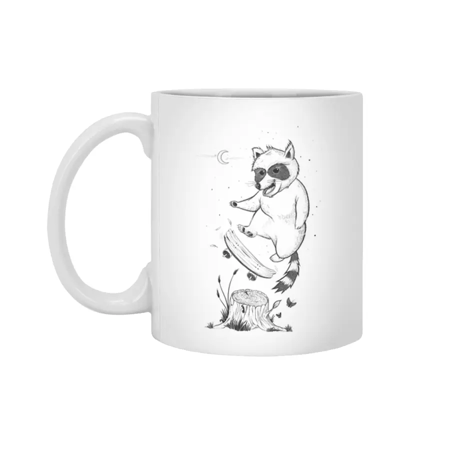 Flippin Racoon Beyaz Kupa